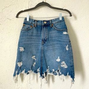 ZARA - Demin Mini Skirt in Sunset Blue